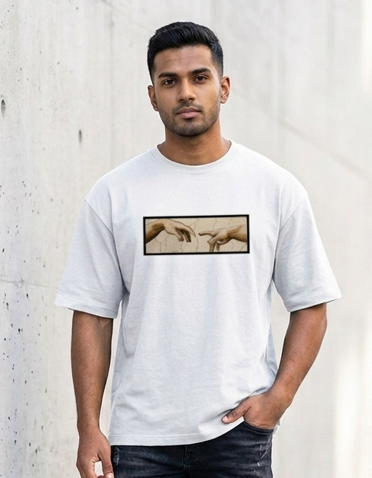Creation — The Divine Touch Unisex White Oversized Tee