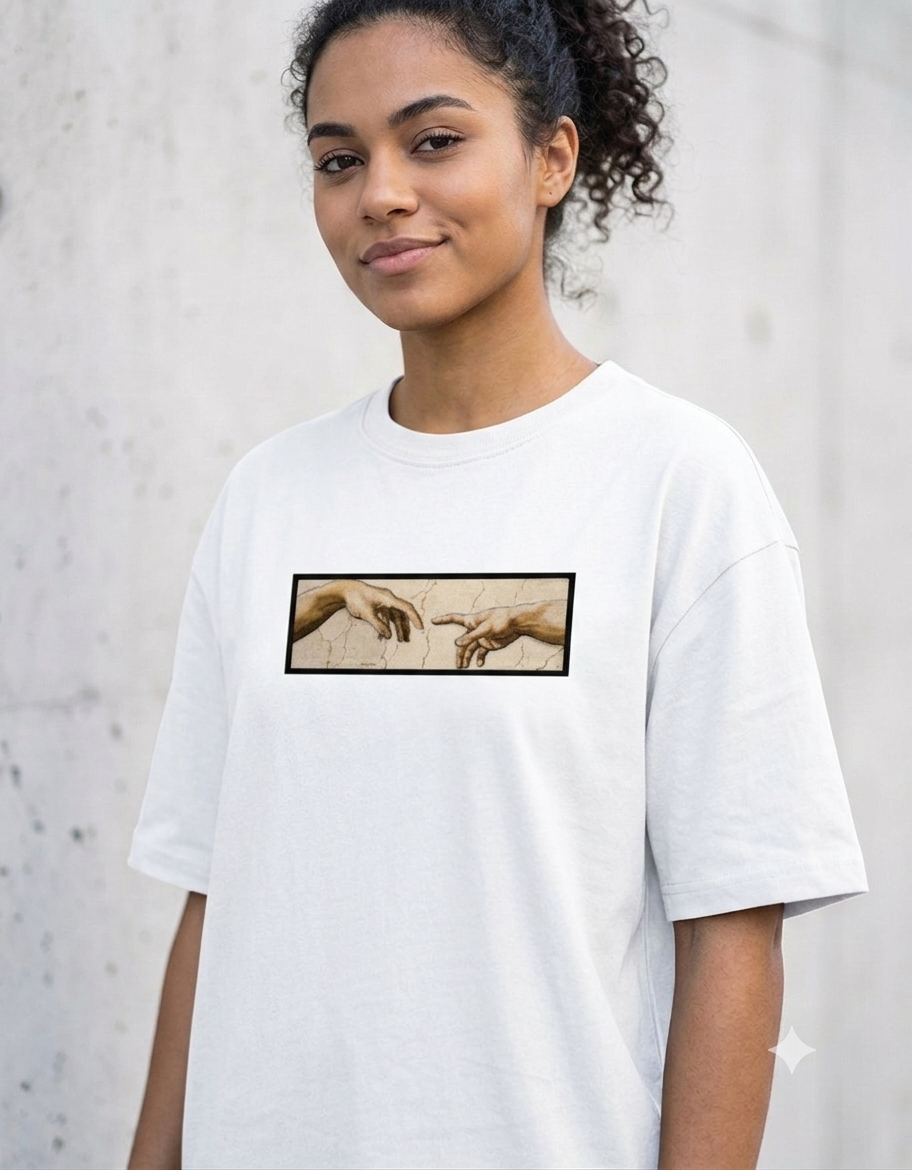 Creation — The Divine Touch Unisex White Oversized Tee