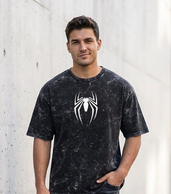 Venom — Web of Shadows Acid Washed Oversized Tee
